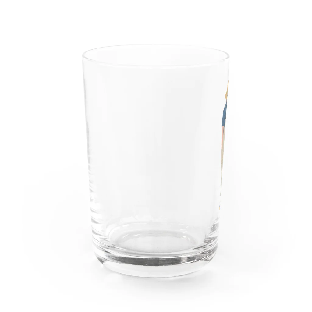 キッズモード某の麦わらの青年 Water Glass :left