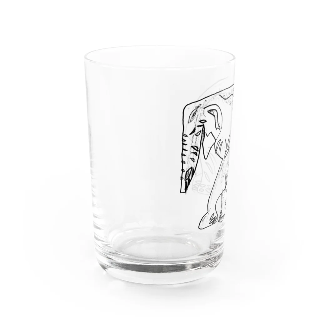 ガスかんダイナマイトのインドゾウ Water Glass :left