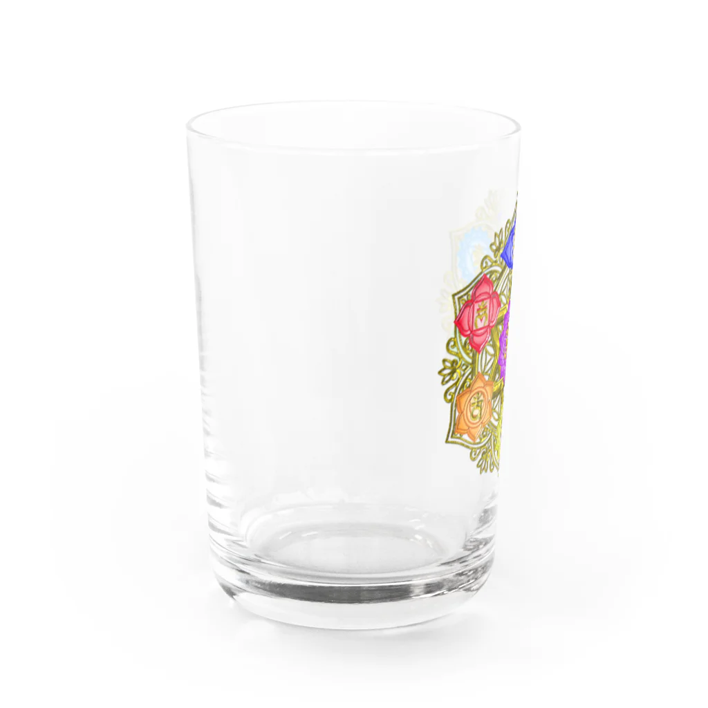 今と宇宙を結ぶアート＊fujimi＊の宇宙曼荼羅チャクラヒーリング Water Glass :left