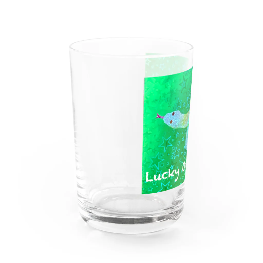 broccoli3の白蛇　🌟　lucky omen Water Glass :left