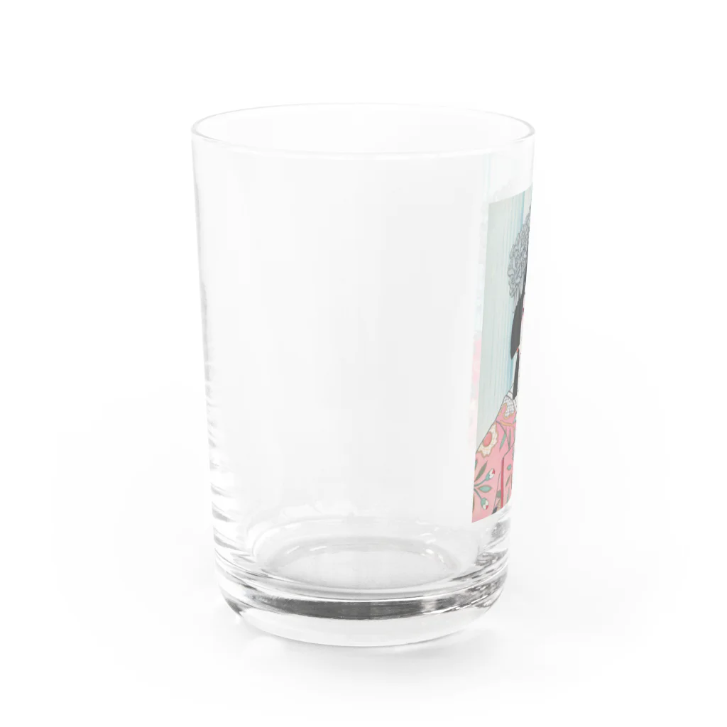 世界の絵画アートグッズの川瀬巴水《中村芝翫 雪姫》  Water Glass :left