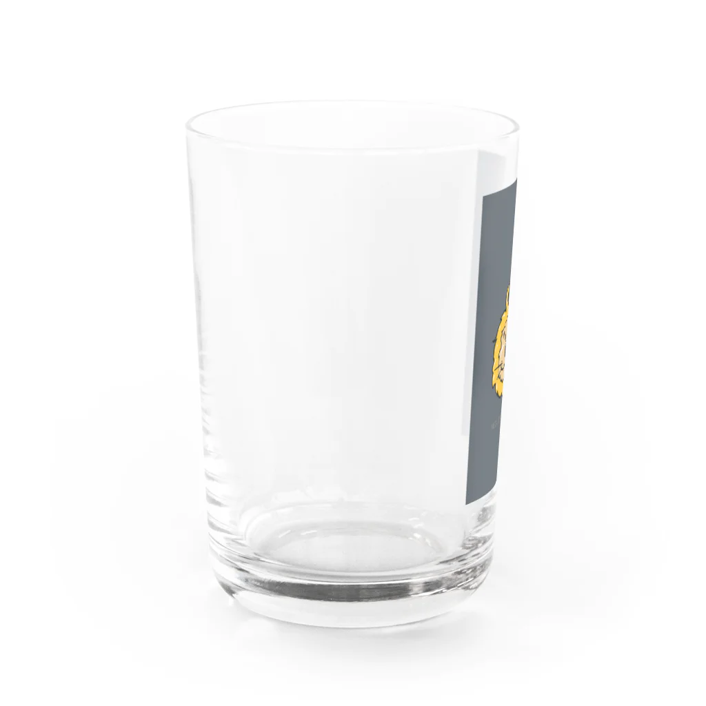 ナグラクラブ デザインの寝ぐせ　ぱぱ　らいおん　sma Water Glass :left