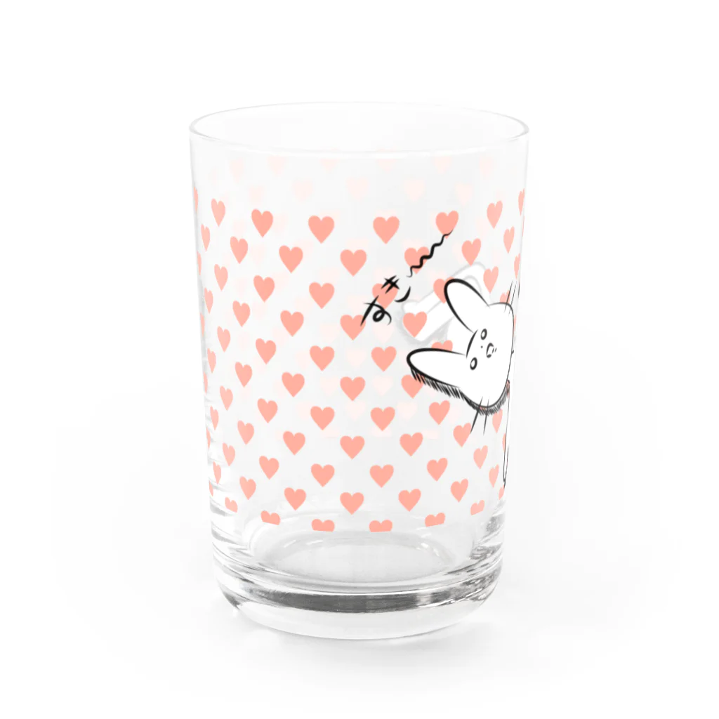 pino子 shopの好きすぎて虚無うさぎ Water Glass :left