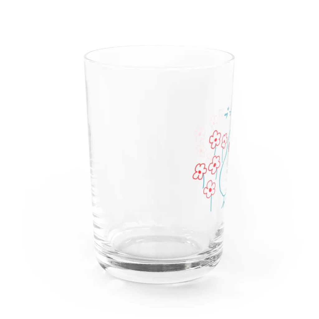 marikopterのレトロ文鳥 Water Glass :left