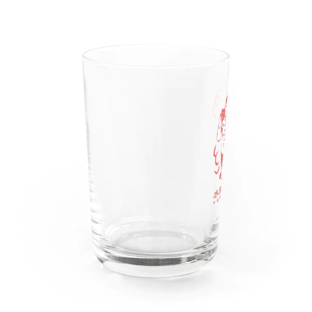 カワウソ祭屋さんの中華風我々_赤と白 Water Glass :left