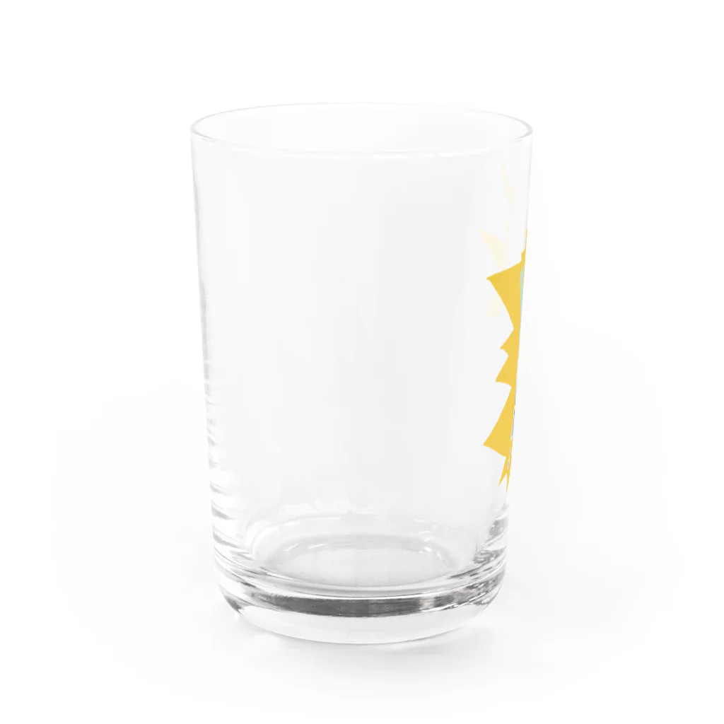 猫とネギヘッドくんのカミナリに打たれたネギヘッドくん Water Glass :left