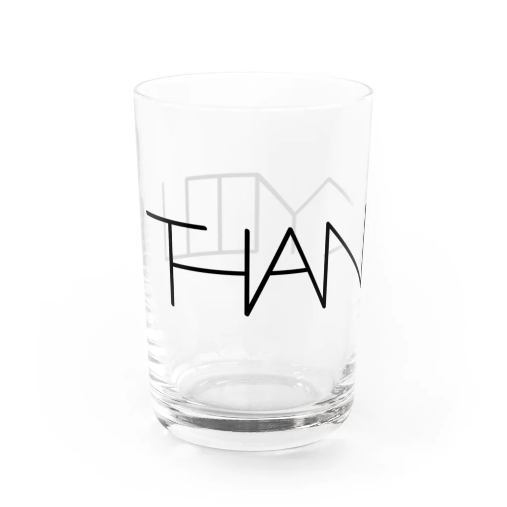 SF210のサンキュー（黒文字） Water Glass :left