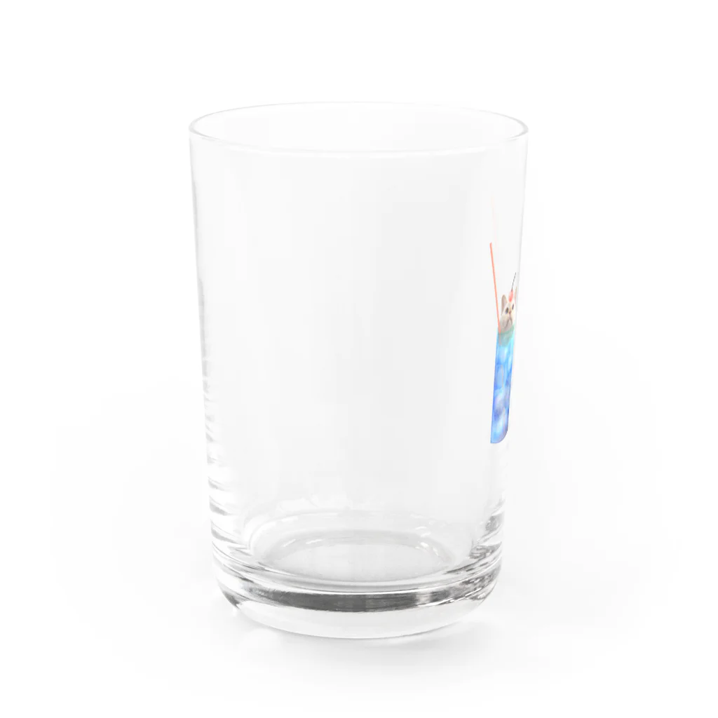 じゅりあんぐ！の双子なクリームソーダなまりおちゃん Water Glass :left