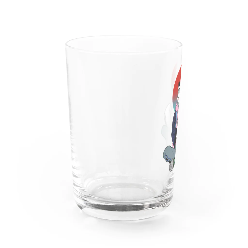 苦ツ露義屋の着物パーカー狐グラス Water Glass :left