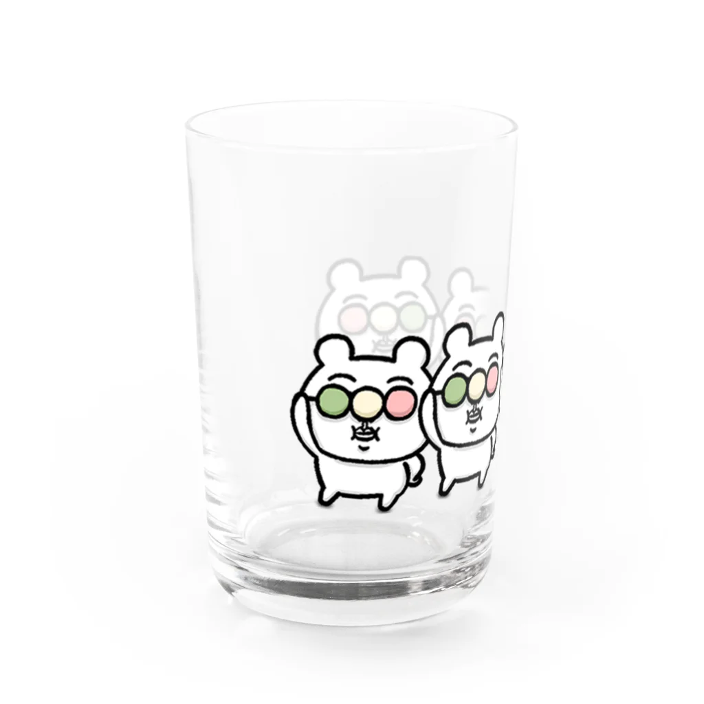 くま田屋のお団子くま Water Glass :left