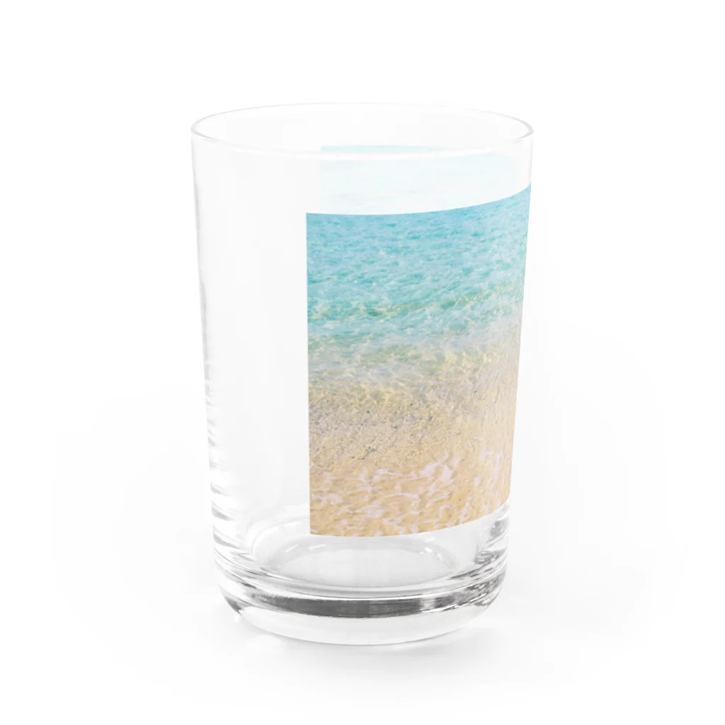 pino子 shopの透明な海【風景写真】 グラス左面