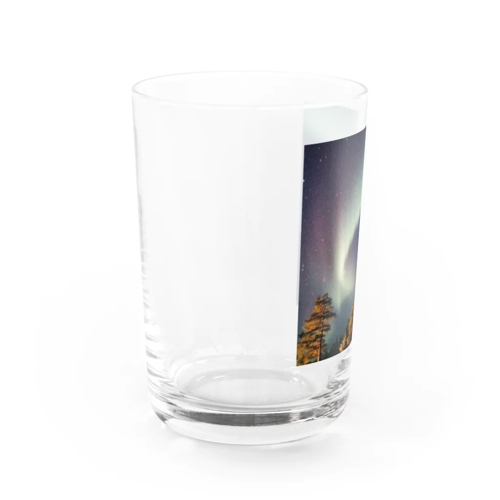 モノツクルヒト　Fuku～ふく～のオーロラ＠Finland Water Glass :left