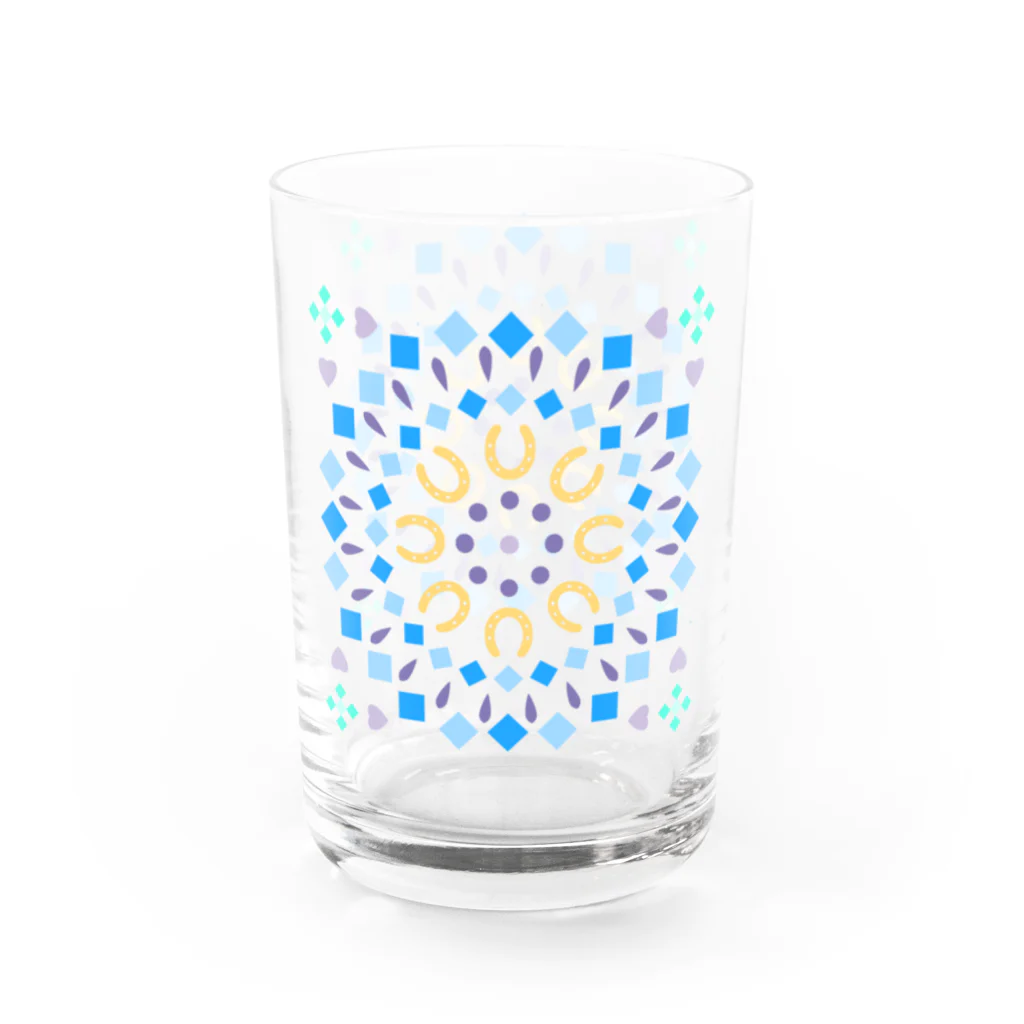 モノツクルヒト　Fuku～ふく～のモロッカン風蹄鉄模様 Water Glass :left