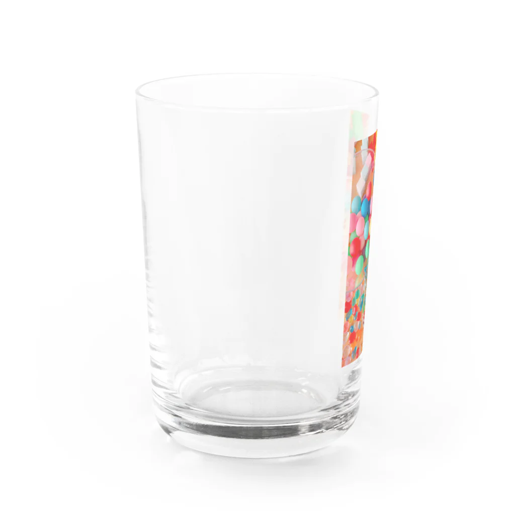 食べ物屋さん。のカラフルなもの Water Glass :left