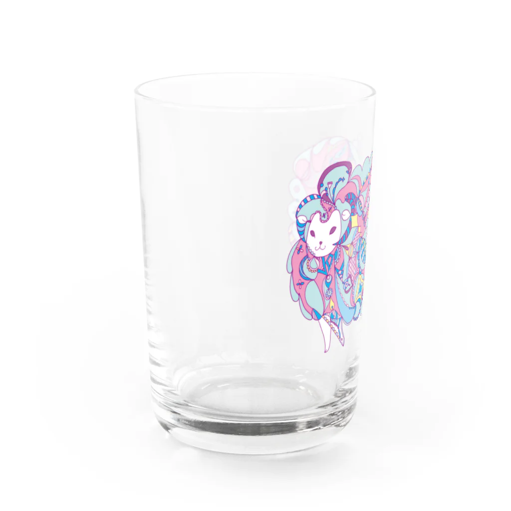 模様動物(鈴木りさむーん)の模様動物 ひつじ_awa Water Glass :left