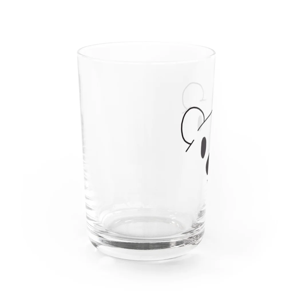 もつ子の白にこだわるくま Water Glass :left