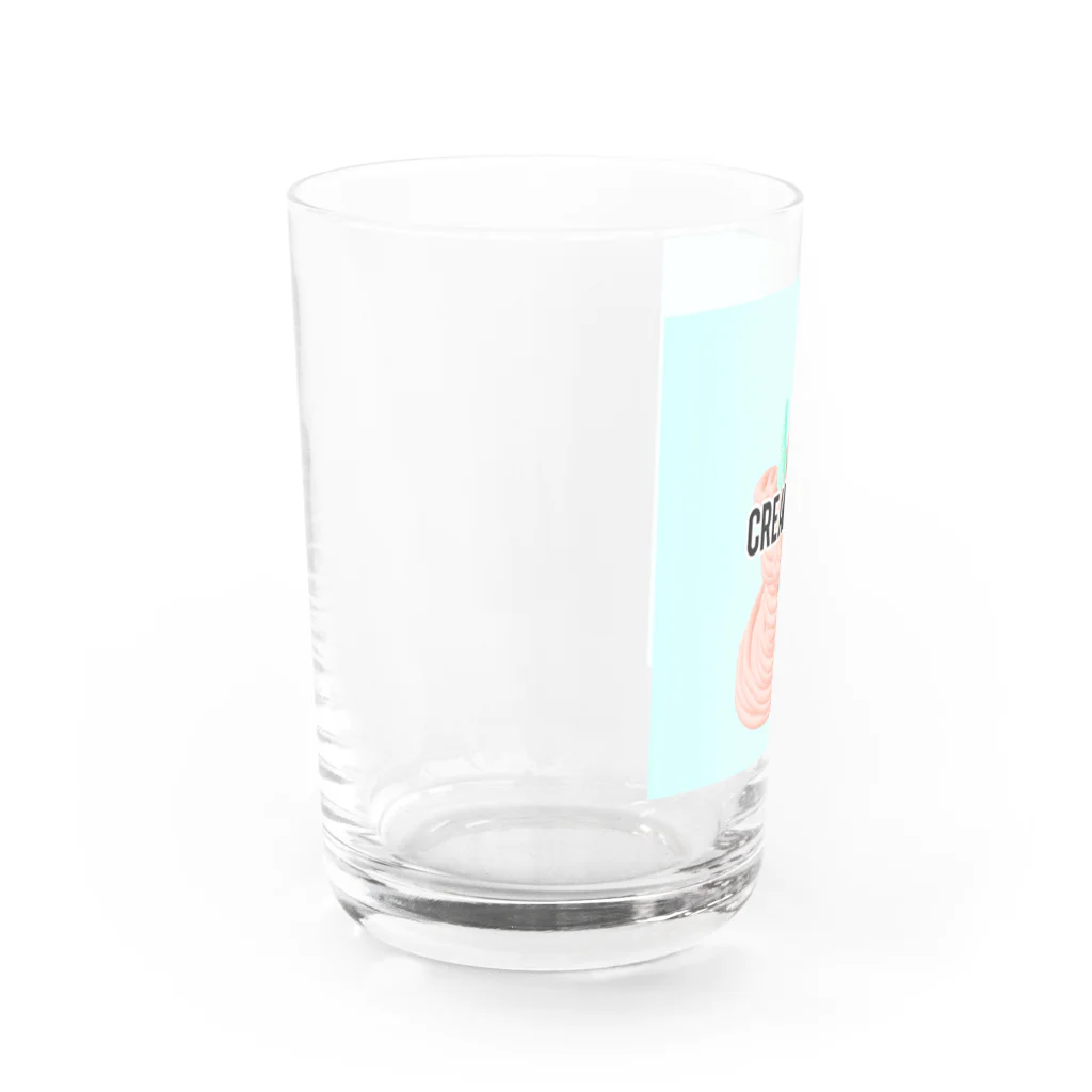 AKUBI工房のCREAM DOG Water Glass :left