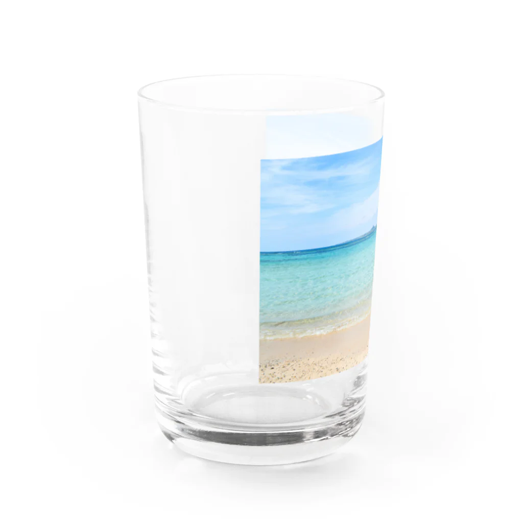 pino子 shopの水色の世界【風景写真】 グラス左面