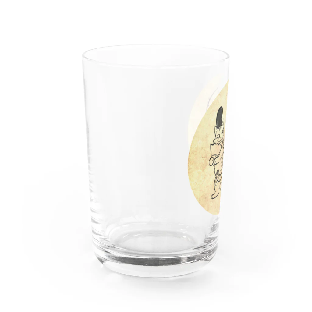 じゃんぐる堂の店の鳥獣戯画風もなか＆焼きのり Water Glass :left