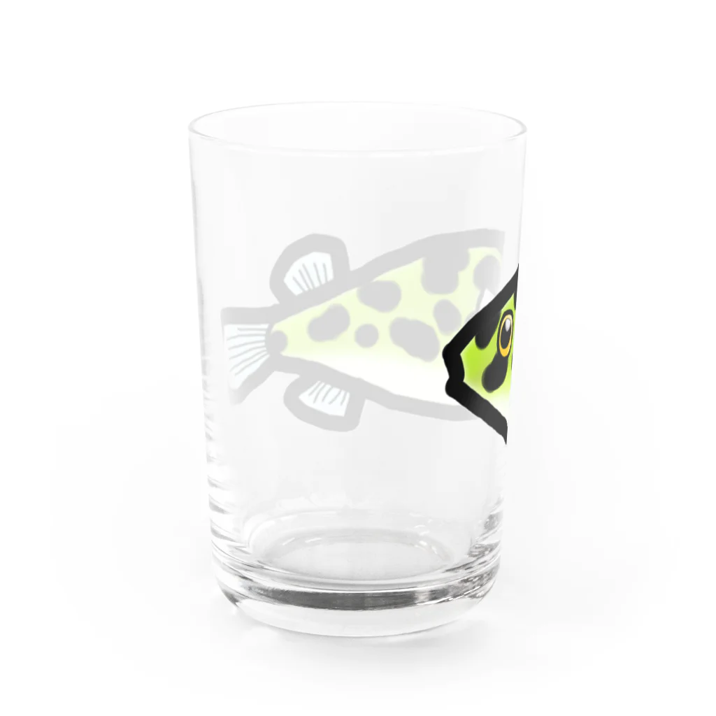 渓鯉庵のみどりふぐ Water Glass :left