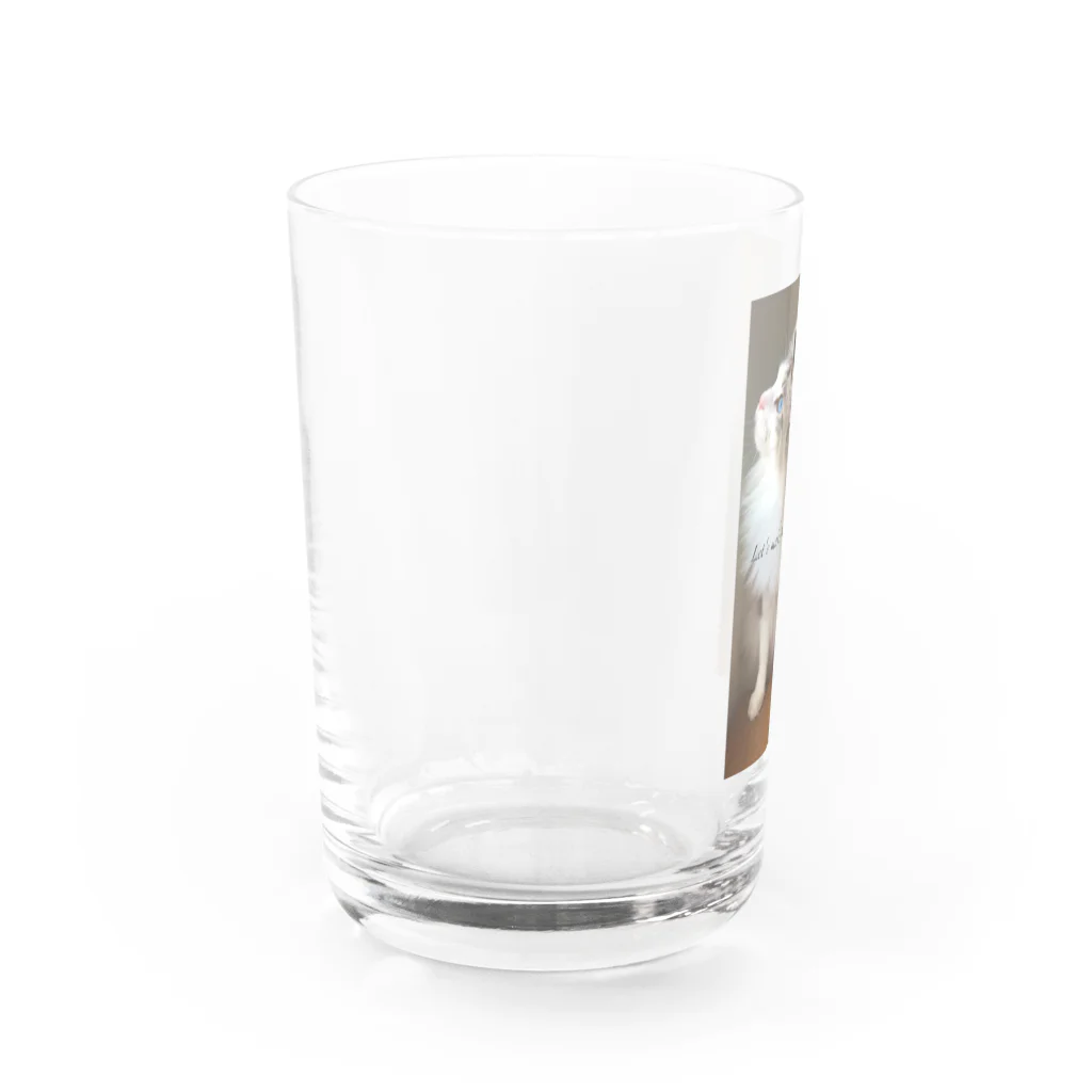 こむぎSHOPのこむぎ☀️今日も最高の日を… Water Glass :left