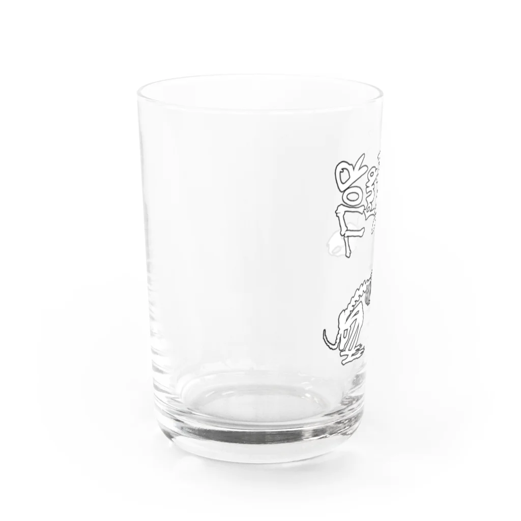Mock’n Rollのうさぎの骨まで愛してる Mock and Rollロゴ Water Glass :left