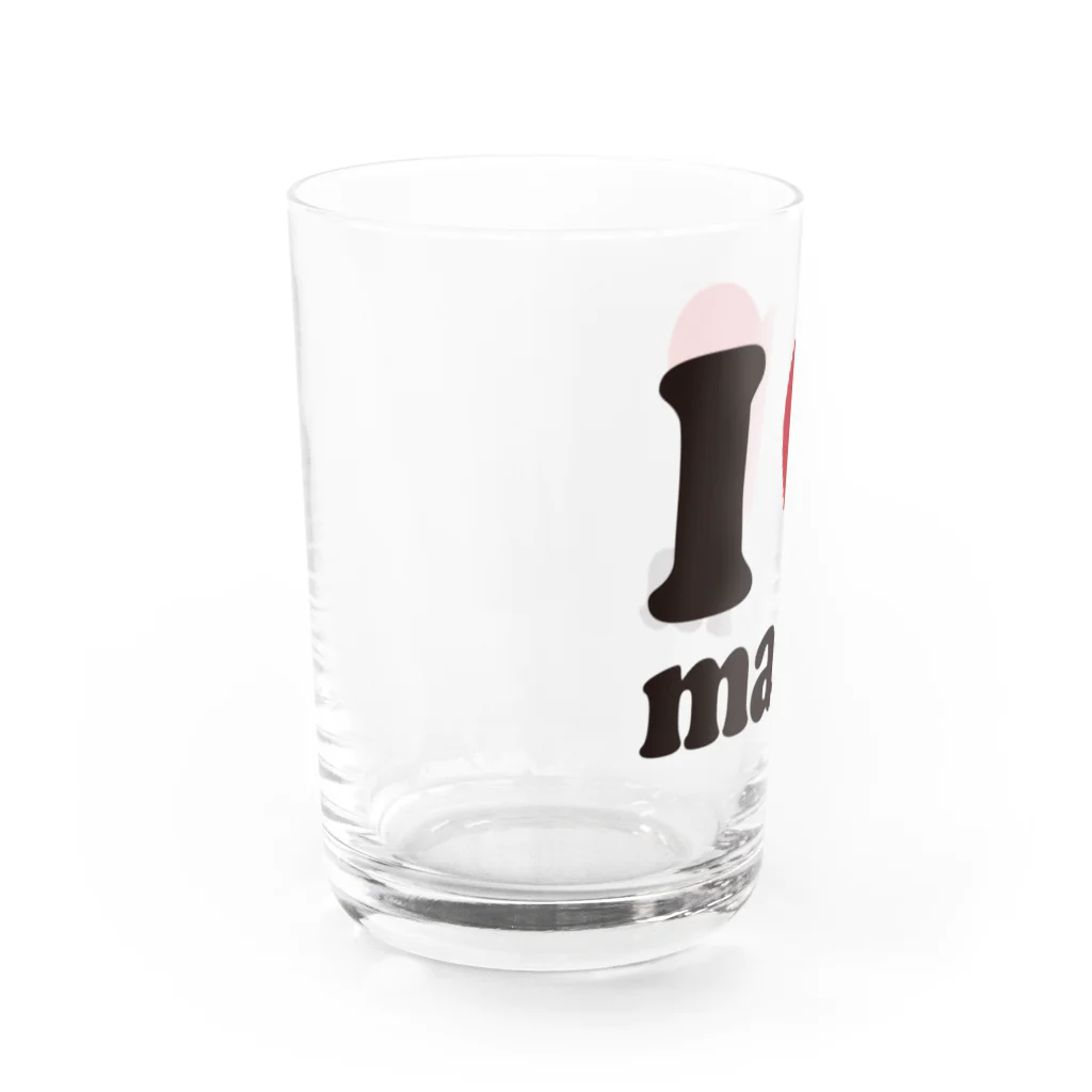 キッズモード某のI love mama Water Glass :left