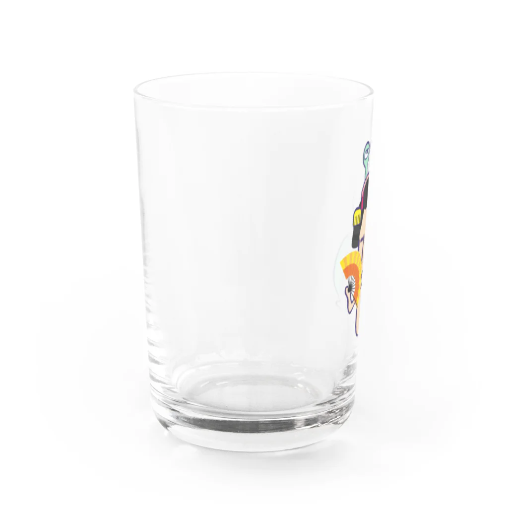 ＠おかみsan99のご当地ビールの妖精『舞マイ妓さん』 Water Glass :left