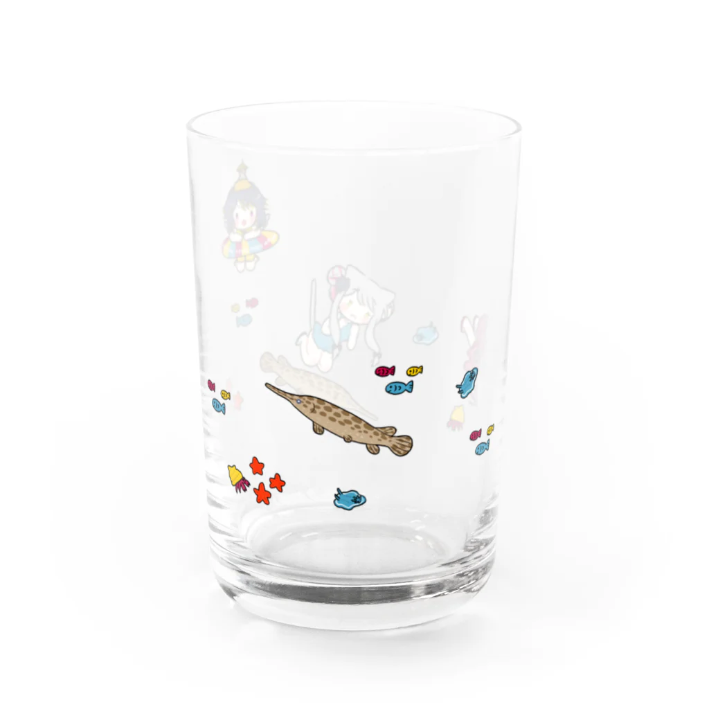 わんにゃんぽっぽのわんにゃんぽっぽ夏グラス Water Glass :left