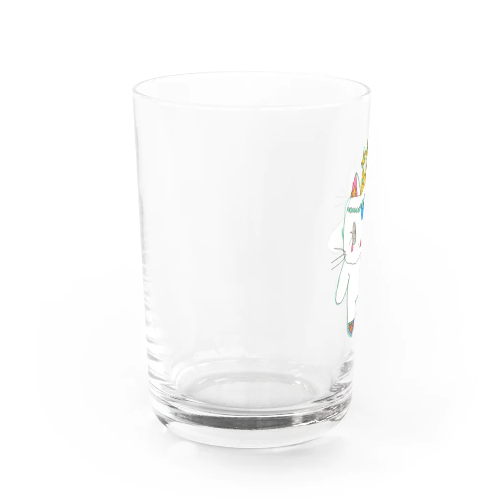 山本一家の湖の人魚ねこ Water Glass :left