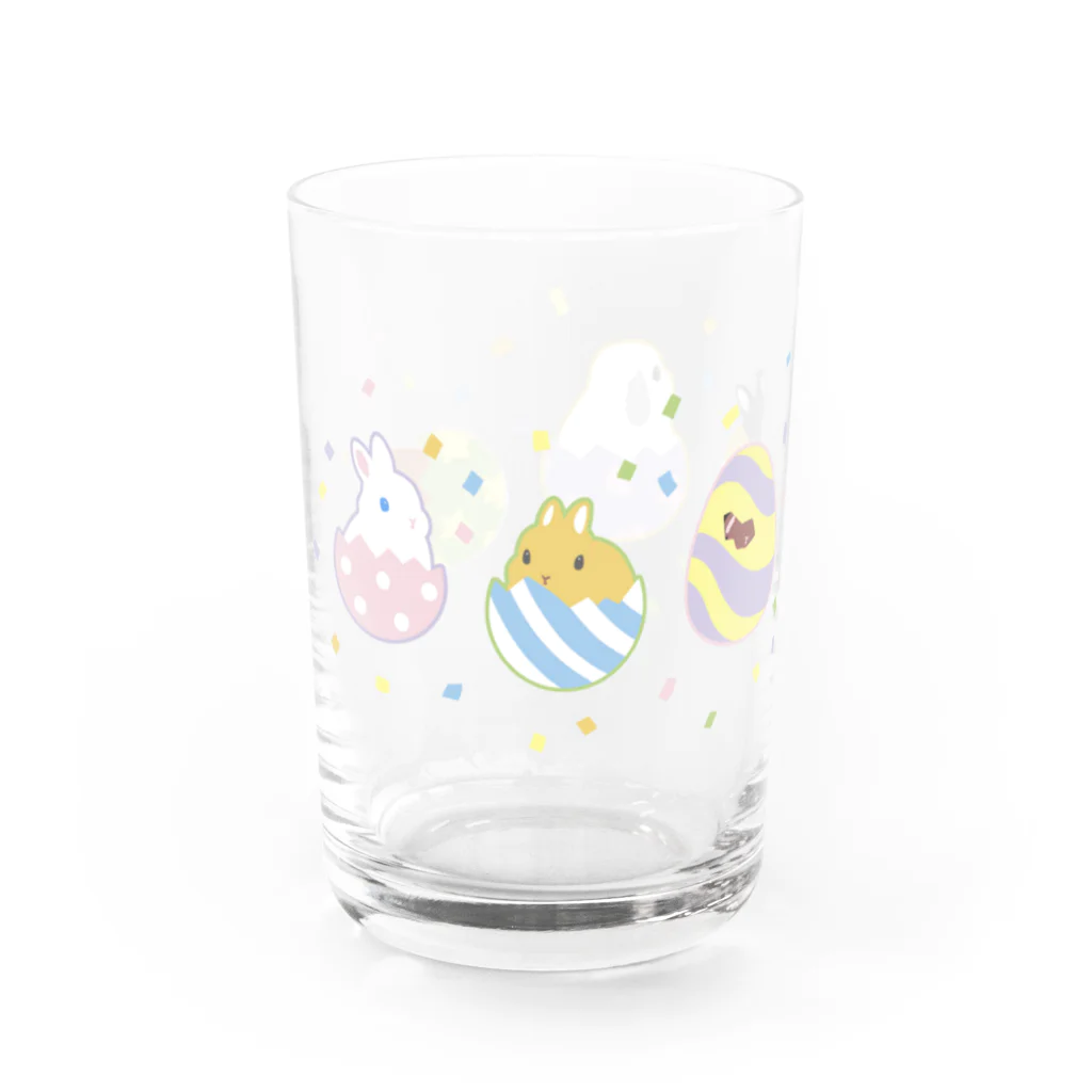 大賀一五の店のうさぎとタマゴ Water Glass :left