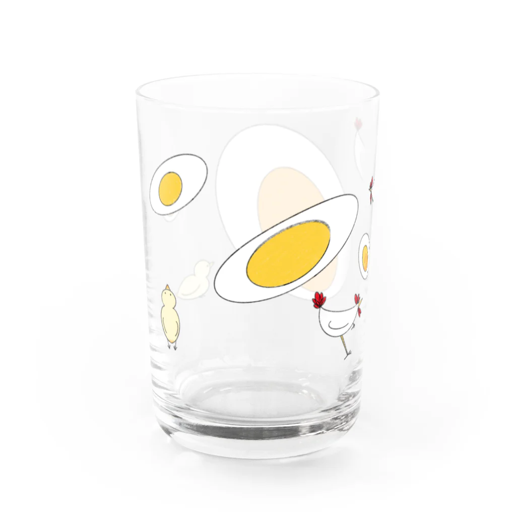 Lucieの鶏が先か卵が先か Water Glass :left