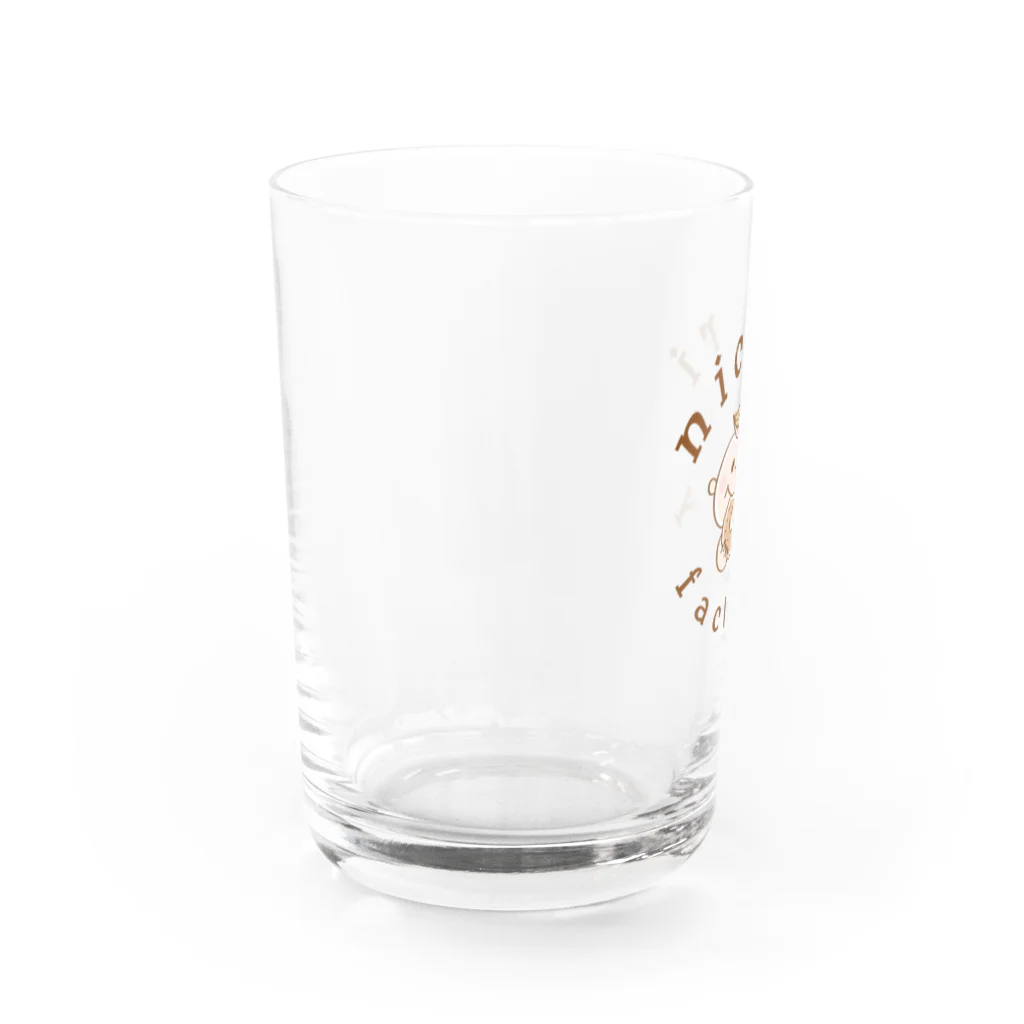 ニコリファクトリーのロゴワンポイント Water Glass :left