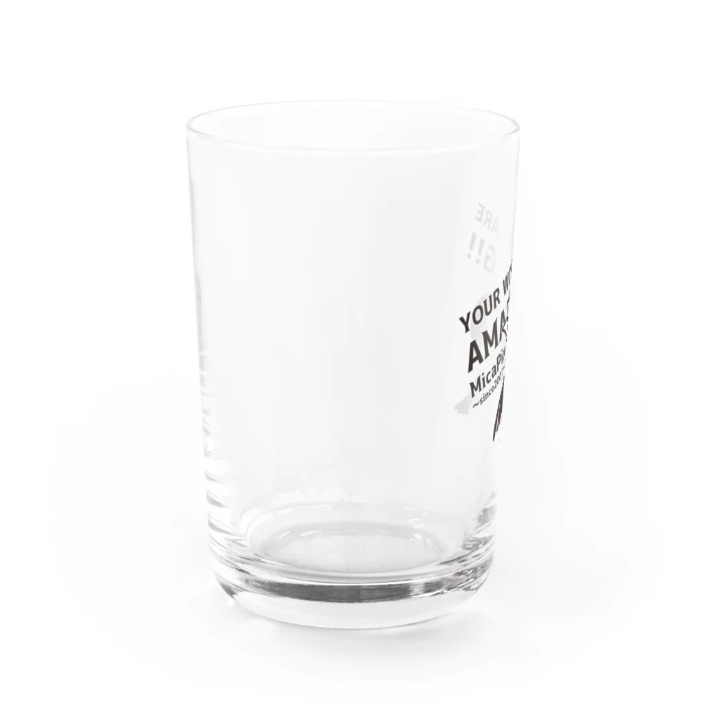 MicaPix/SUZURI店のWoomy（MajoMica Friends） Water Glass :left