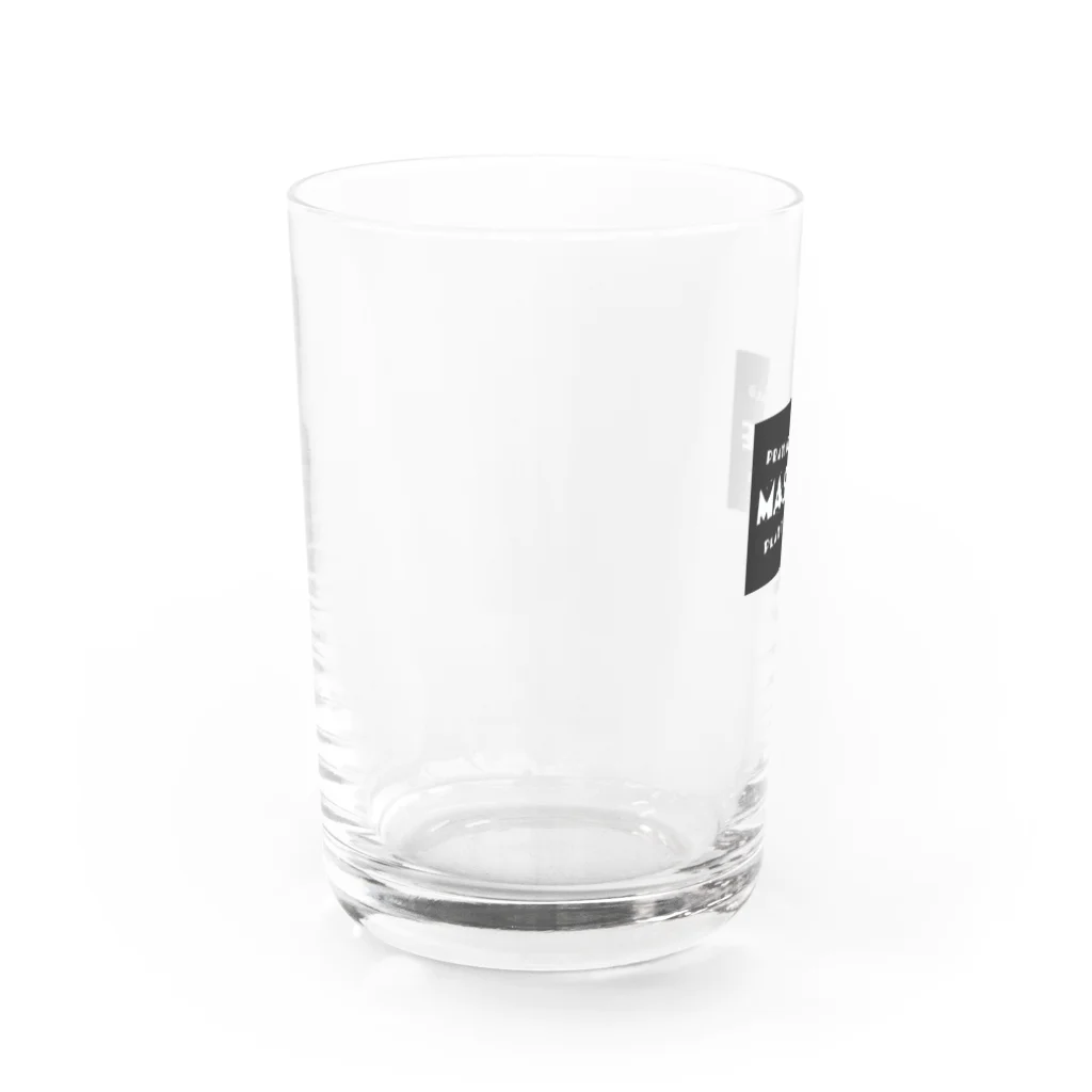 MASUKE - Praying Buffalo -のMASUKE LOGO-BLK01 Water Glass :left