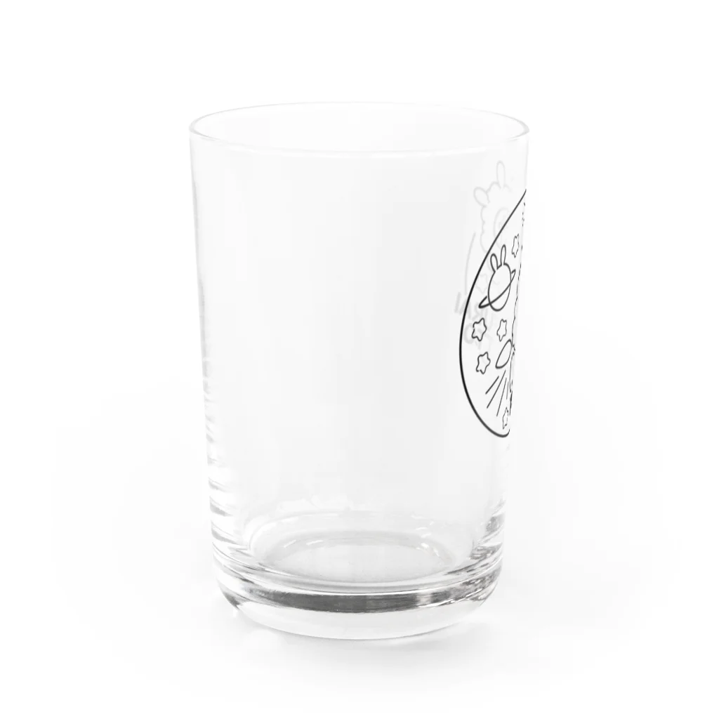 pokori-pokopokoのえびふらいろけっとうさぎ Water Glass :left