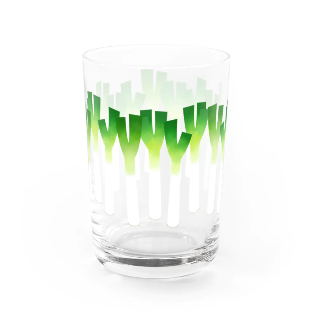 spring illustrationの長ねぎ Water Glass :left