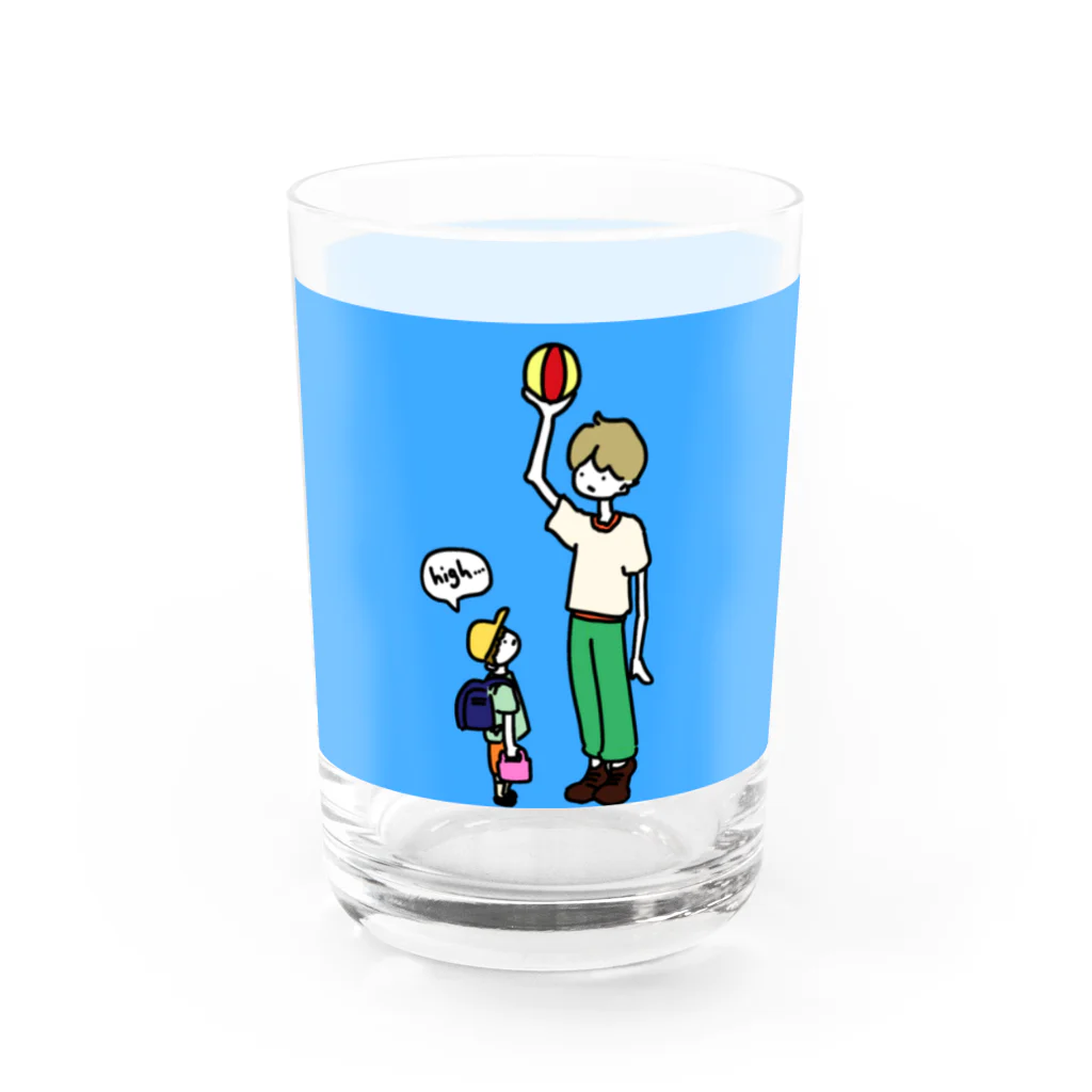 しろいこの高所球 Water Glass :left