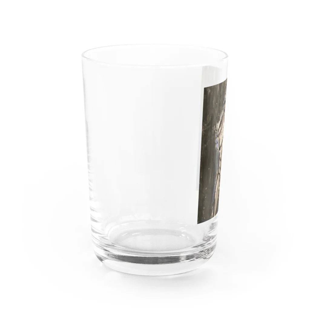 smogのシャツに手を入れる若者 Water Glass :left