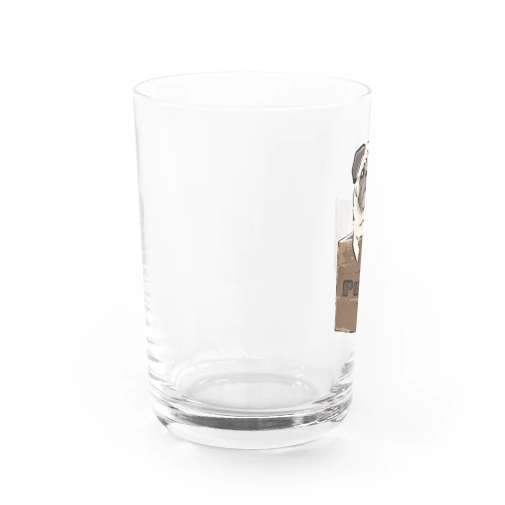 犬グッズの店しえるぶるーの箱入りパグ Water Glass :left