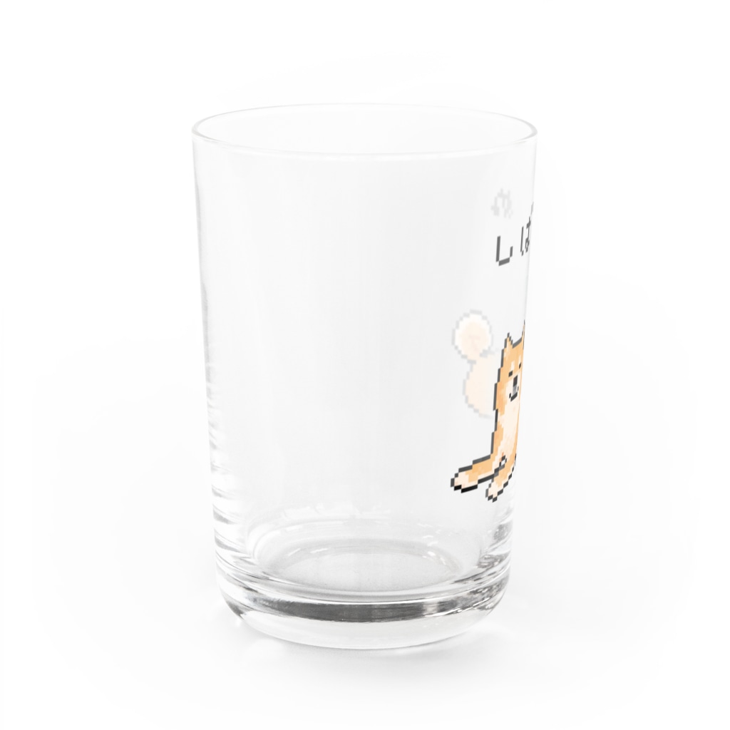 m :)の柴犬 Water Glass :left
