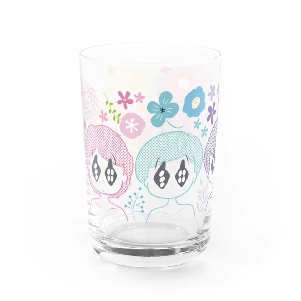 ちなのお花girls Water Glass :left