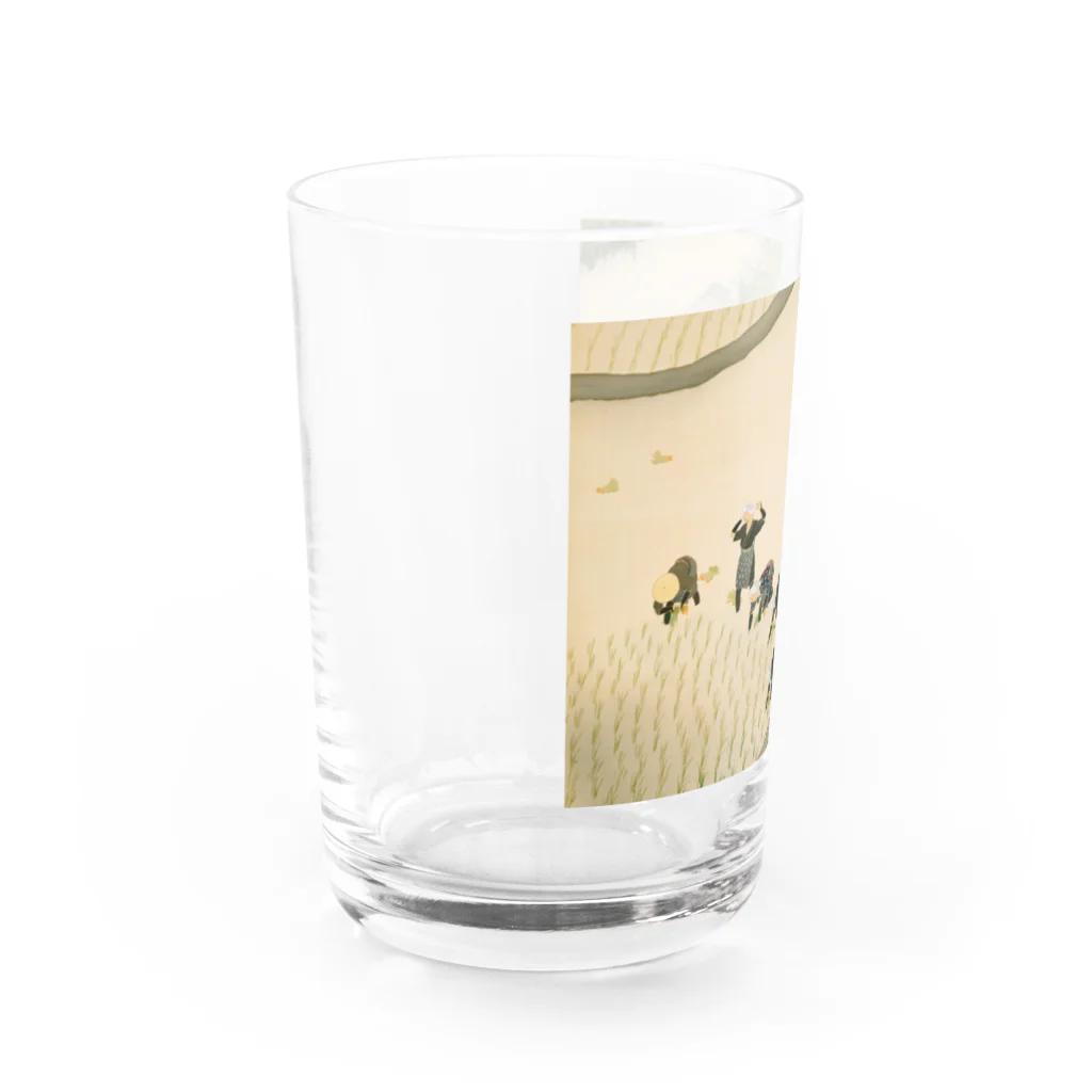 世界の絵画アートグッズの川合玉堂《早乙女》 Water Glass :left