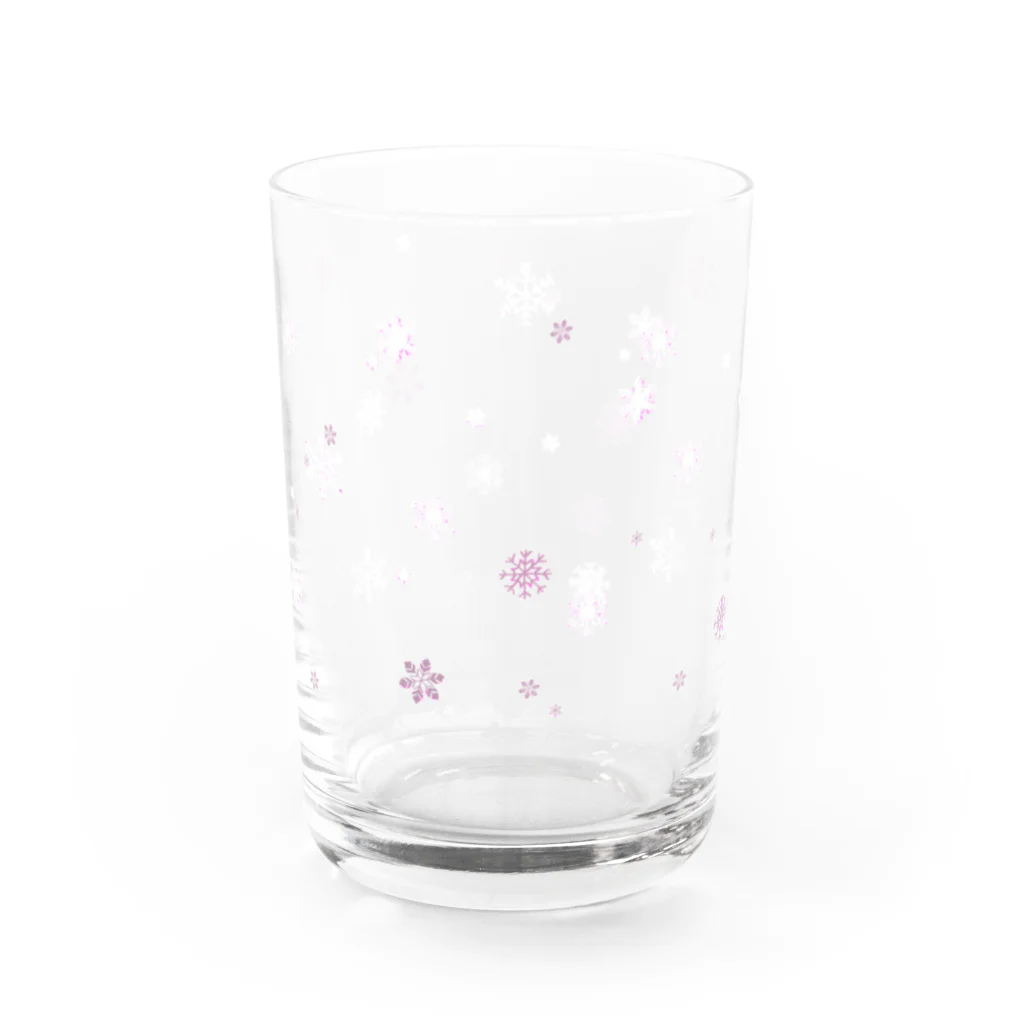 おかだゆうの雪の結晶 Water Glass :left