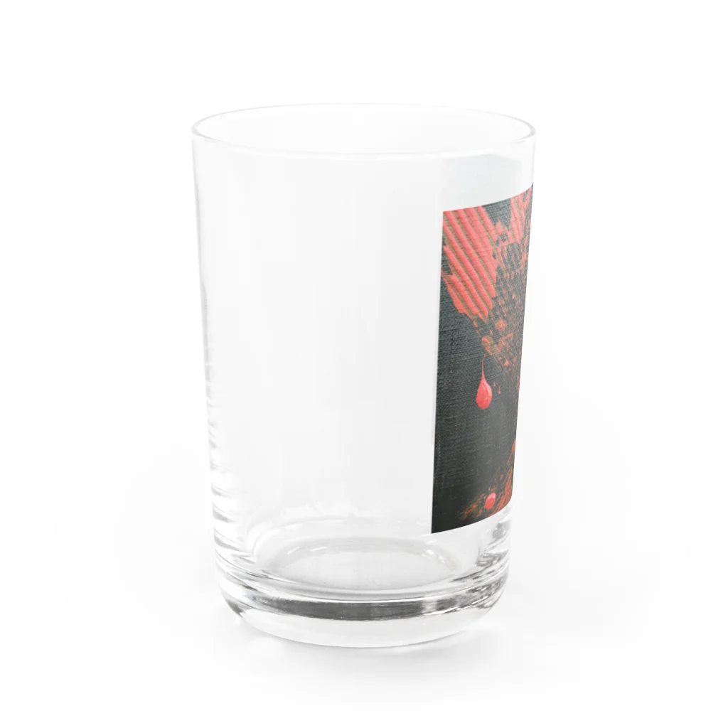 Alone catの怒り Water Glass :left