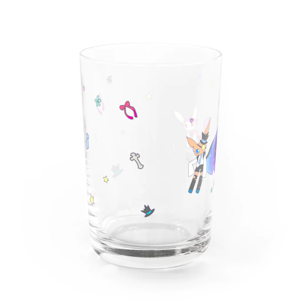 あいるです。のコスモうささんず Water Glass :left