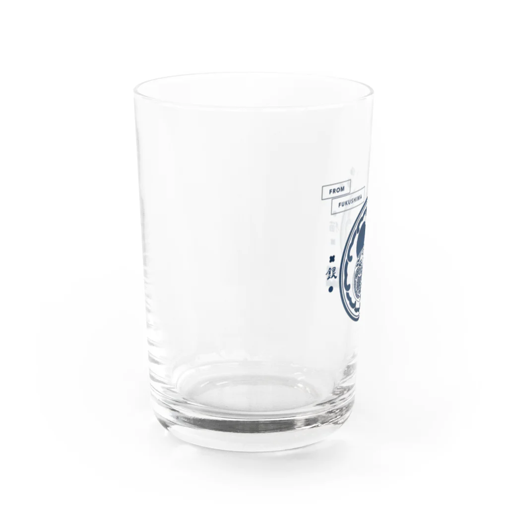 毎日ころりんの銀猫家紋 Water Glass :left