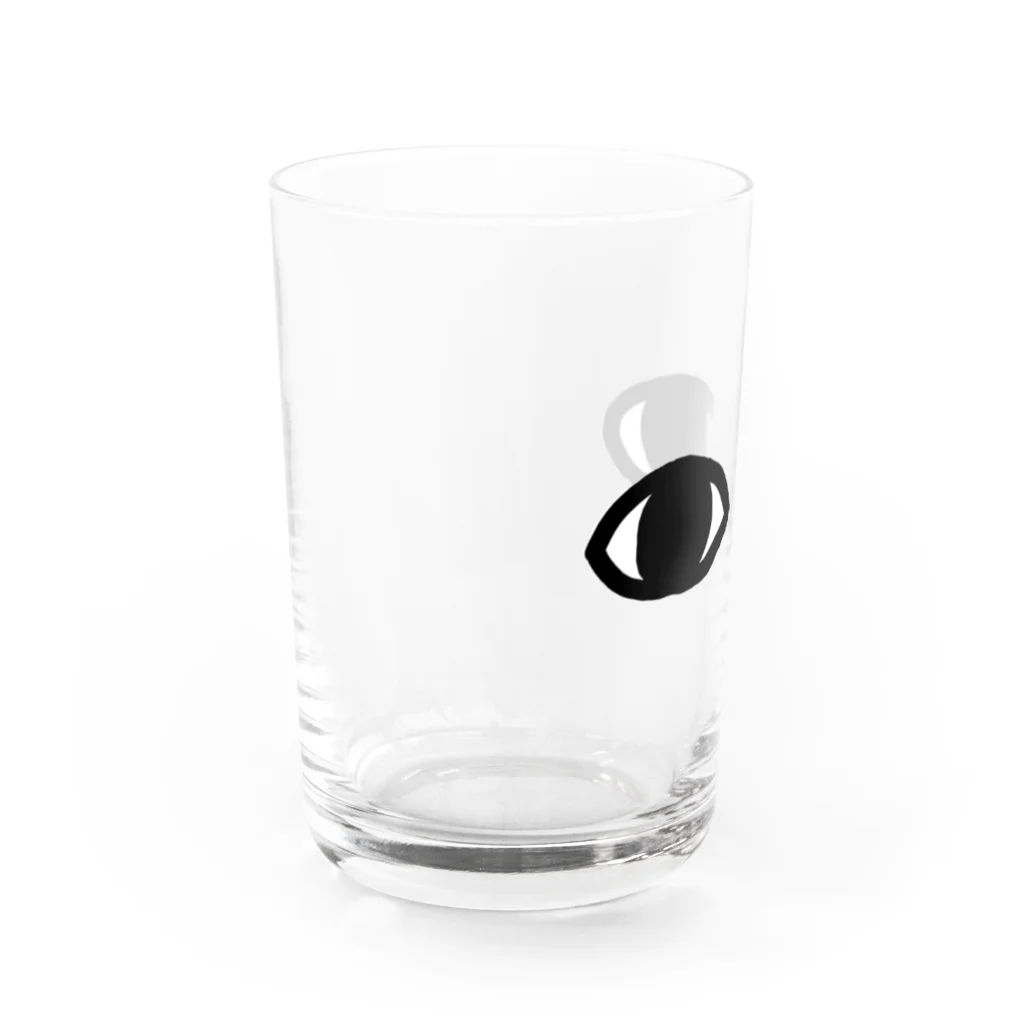 犬と時々お絵描きしたもののお目目ぱっちり Water Glass :left