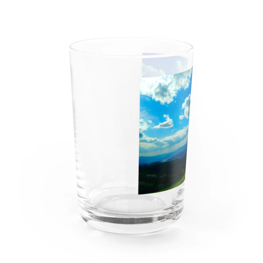 今日も酒がうめえの青空 Water Glass :left