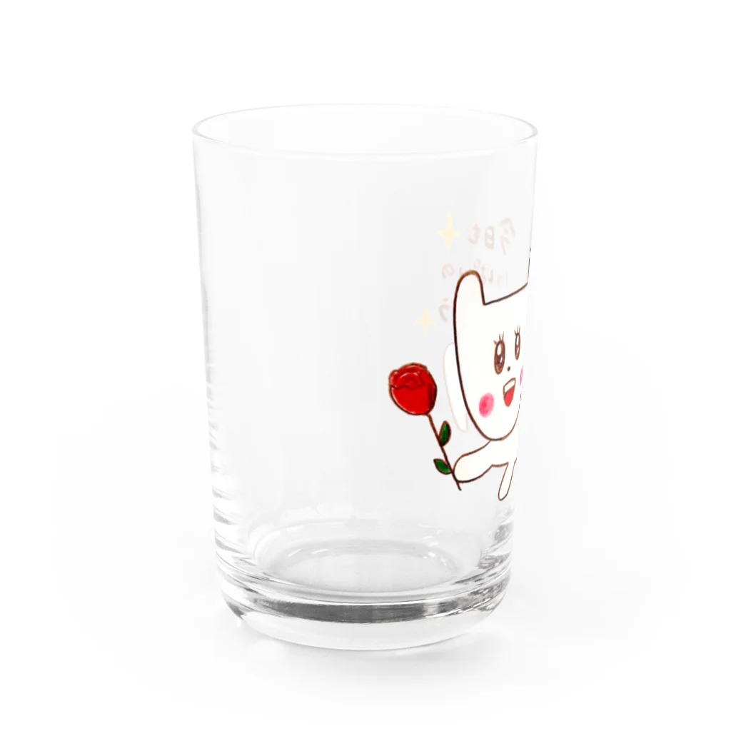 幸せメロディでぴょんぴょんぴょーん💗の可愛い♪やぎイヌのHappyわくわくグッズ Water Glass :left